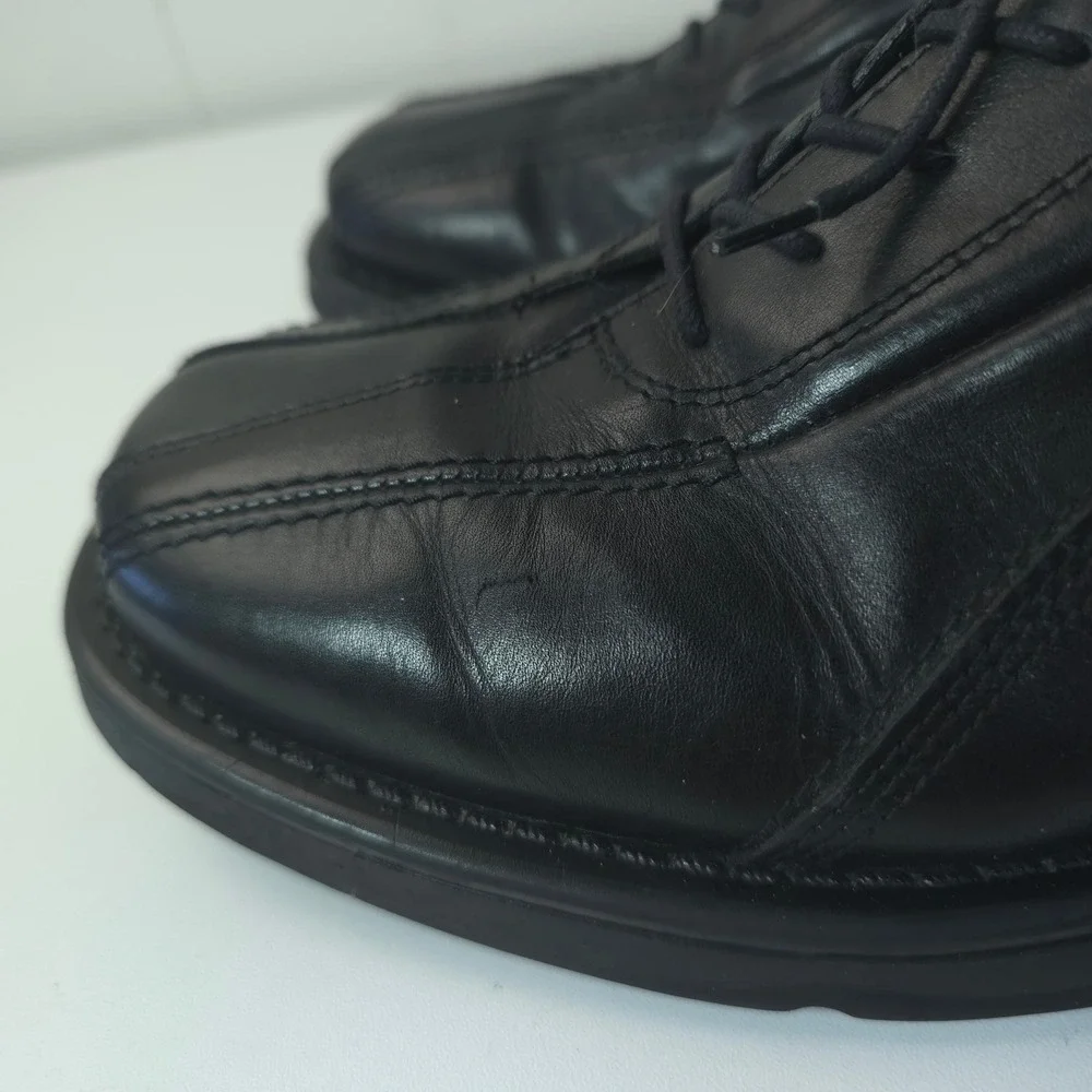 Venturini‎ Italy Black Leather Oxford Shoes Mens 11 M Lace Up Comfort Dress